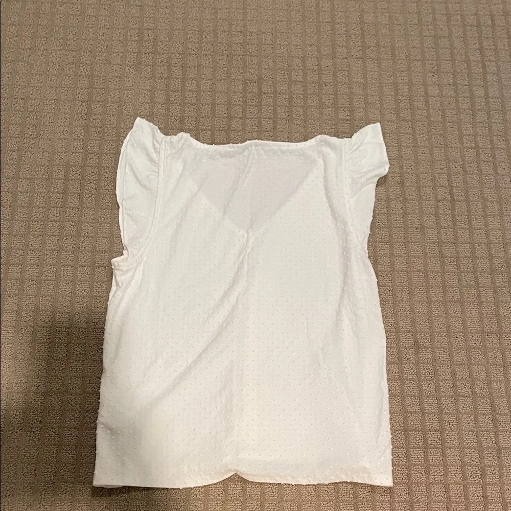 J. Crew Cream Cap Sleeve Tank Top White Size M - Image 3