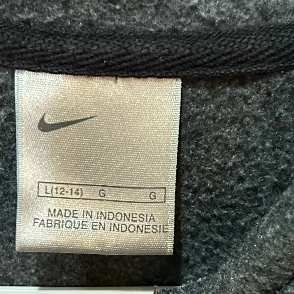 Nike Vintage Y2K Fleece Embroidered Swoosh Hoodie Large 12-14 - Image 2