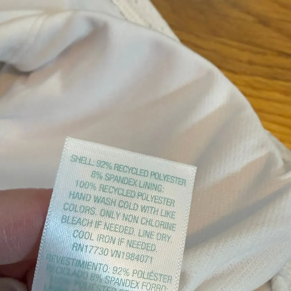 Kona Sol Women’s Medium 8 10 White Ruffle Eyelet One Shoulder Bikini Swim Top - Image 7