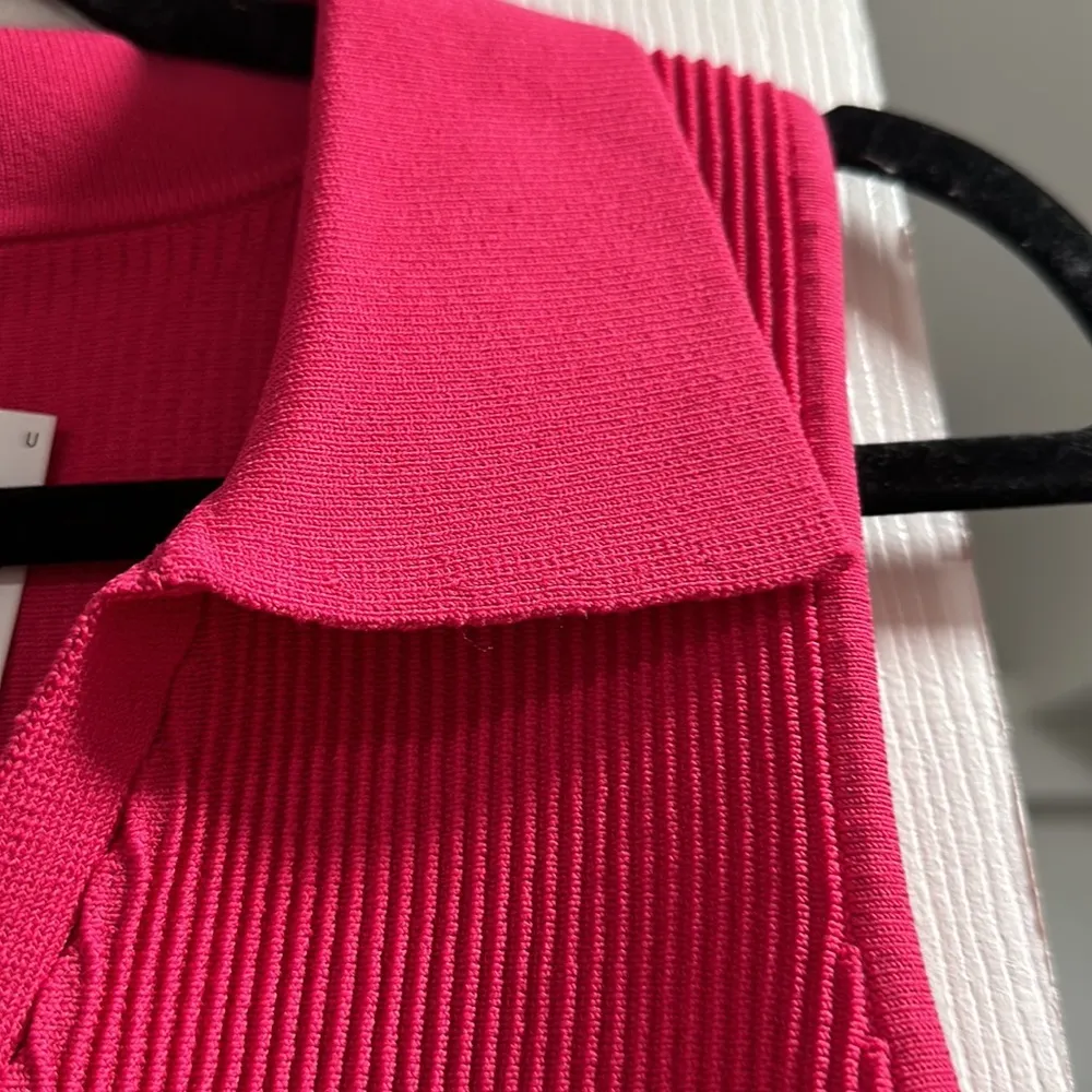 by Artizia Sculpt Knit Polo Top Pink XL - Image 4