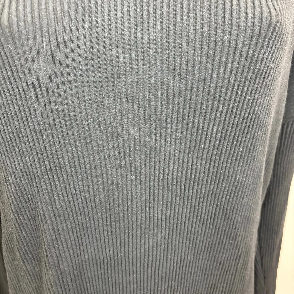 Gap Black Ribbed Knit Cowl Neck Mini Pull On Long Sleeve Sweater Dress Sz S Tall - Image 4