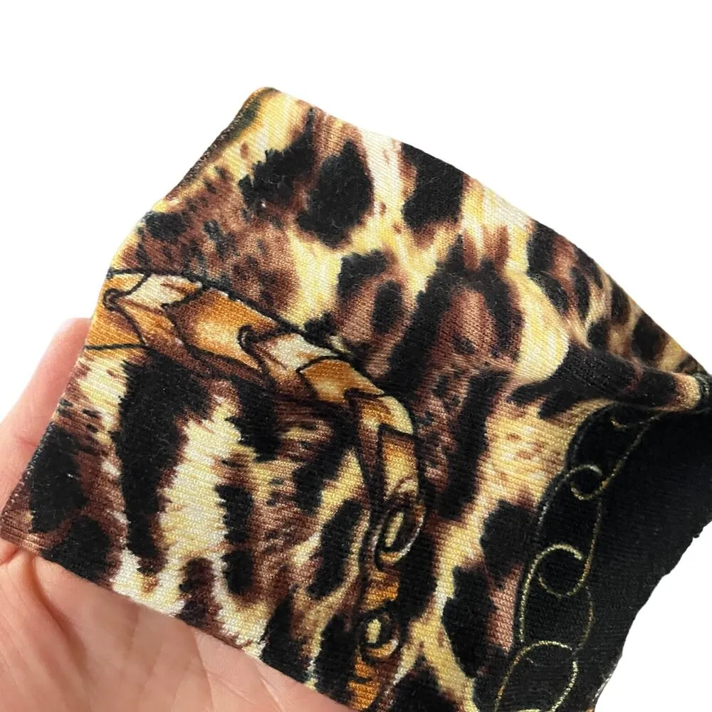 Boston Proper Cardigan Sz S Leopard Animal Chain Classy Maximalist Careerwear - Image 6