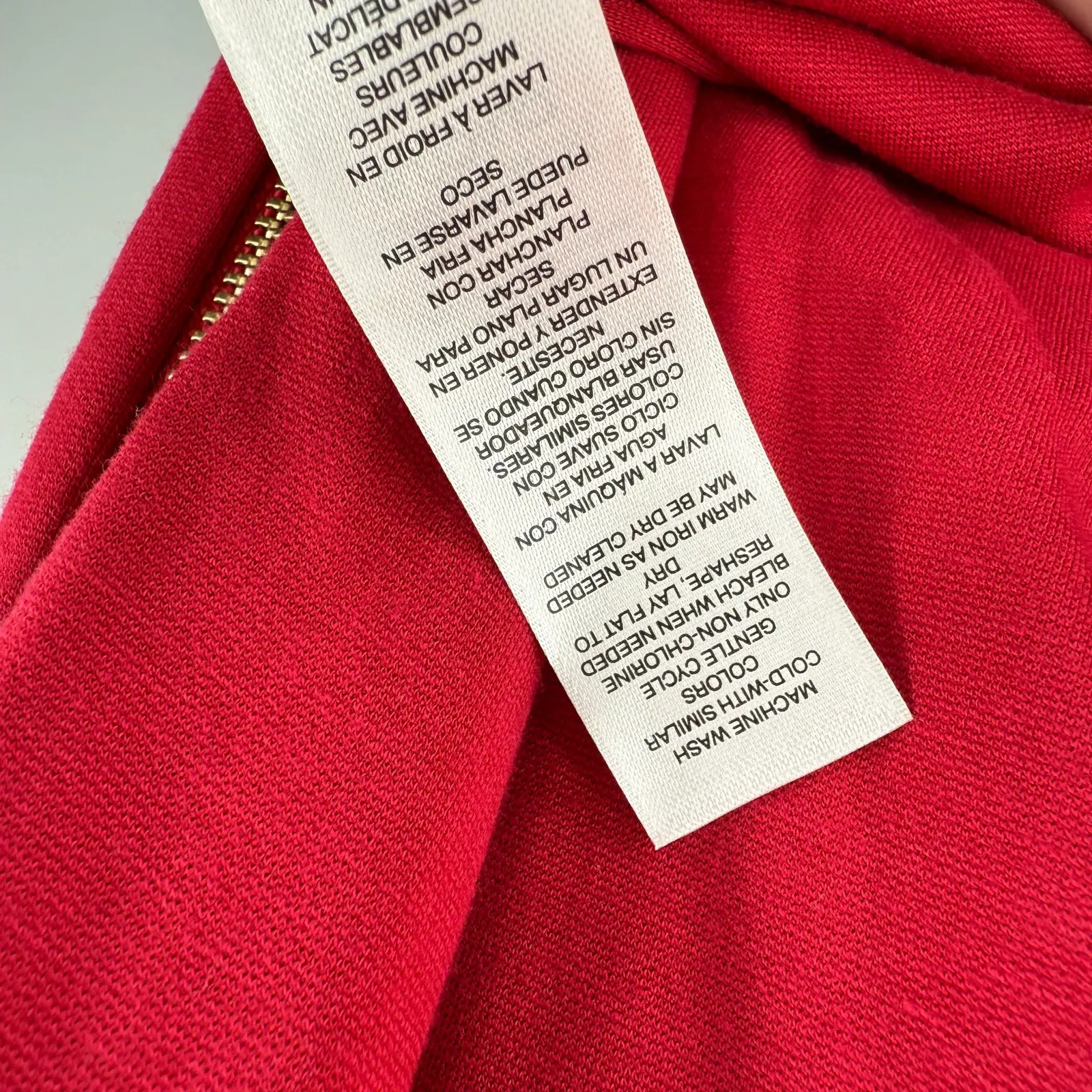 Chico’s Skirt SZ 0.5/Small NWT Ponte Pencil Renaissance Red Gold Zipper Stretch - Image 14