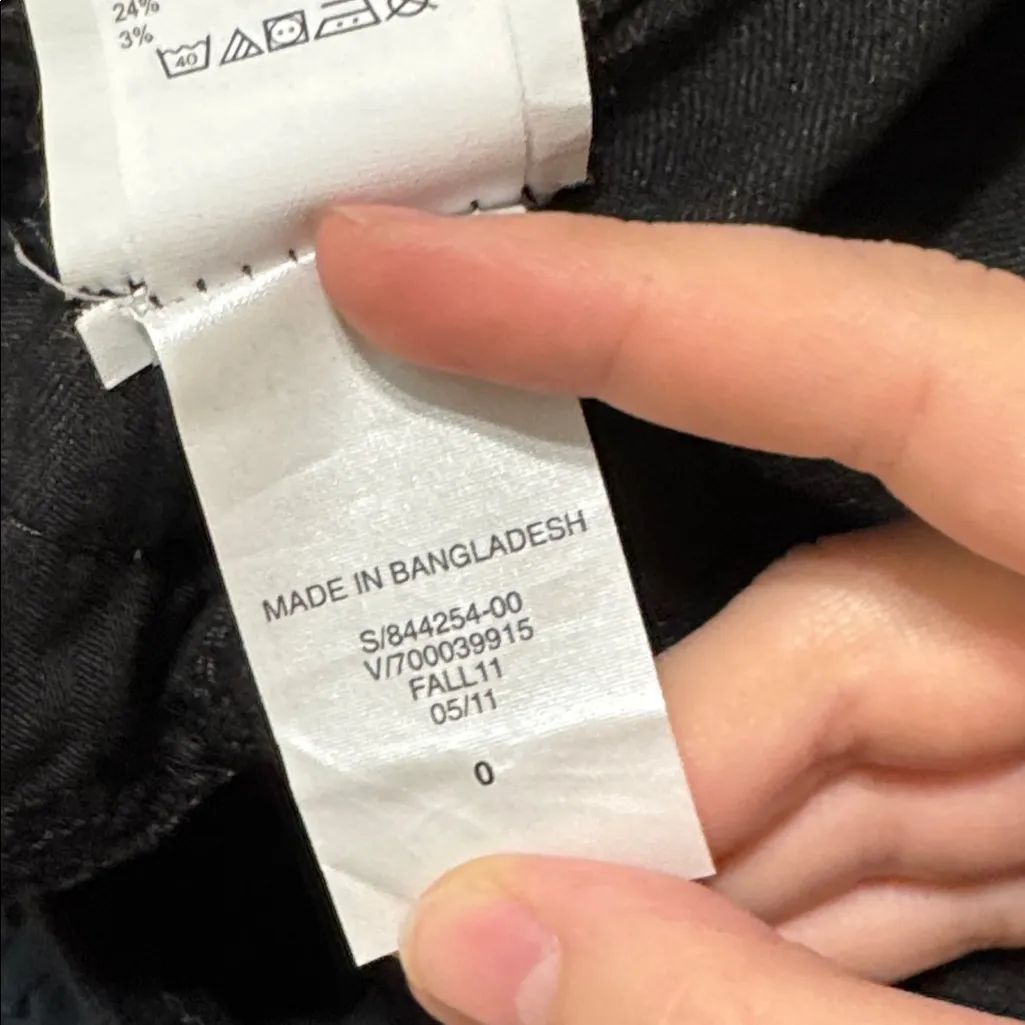 Gap 1969 Japanese Stretchy Slim Skinny Drawstring Waist Black Jogger Jeans sz 0 - Image 9