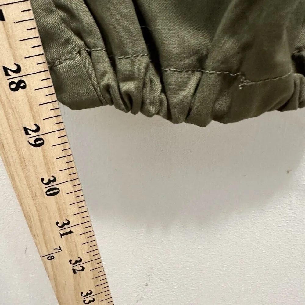 NWT Tinseltown Women's Sz L/0X Green Parachute Pants Drawstring Cuffs Pockets - Image 8