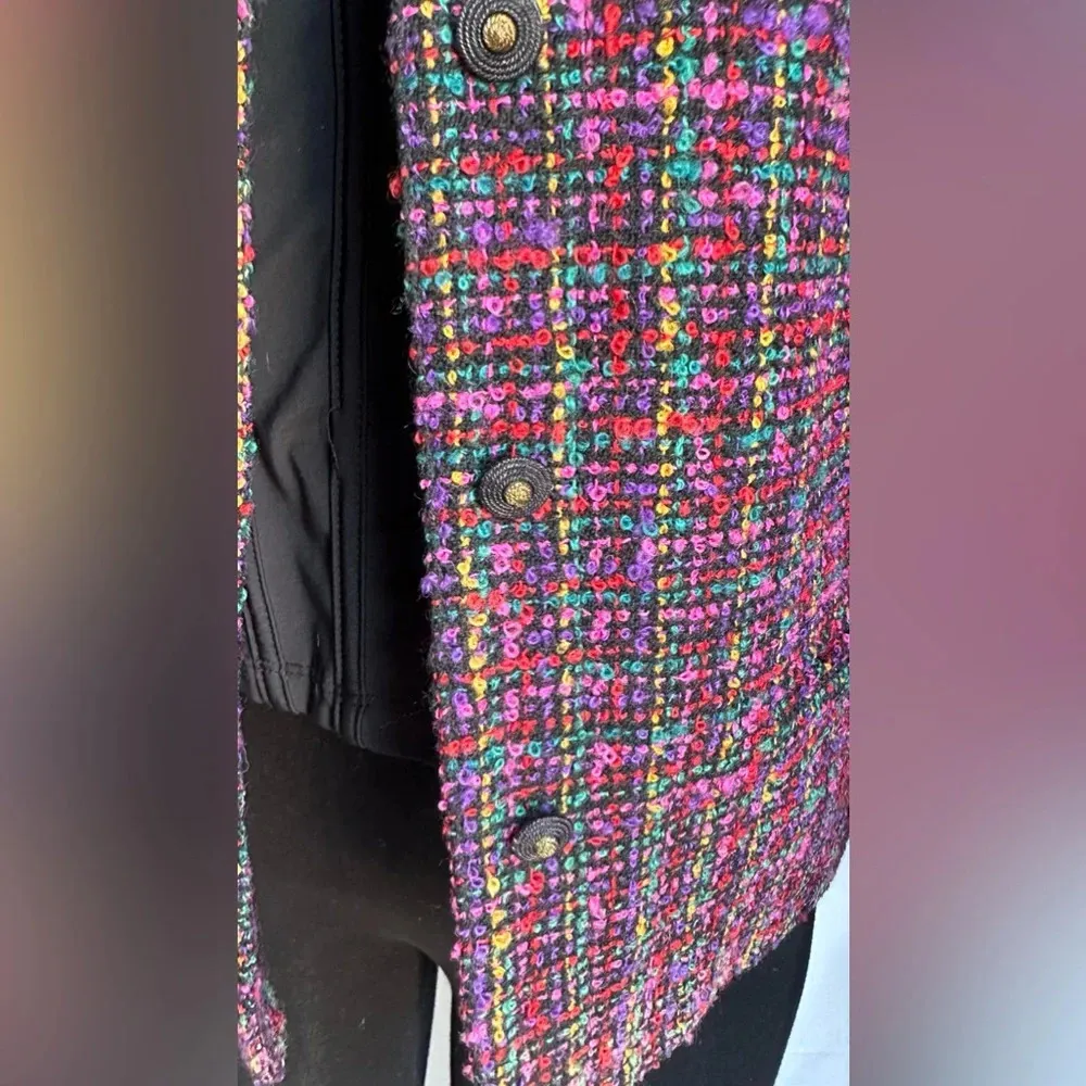 Orvis Vintage  Blazer Tweed Jacket Women's Open Front Blazer Boho Chic Size M - Image 7