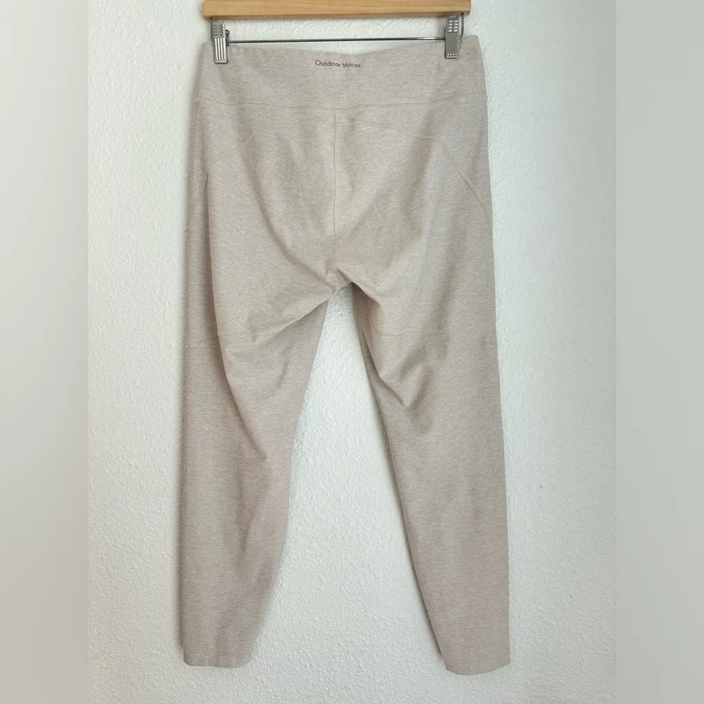 tan light beige high waist leggings size L - Image 6