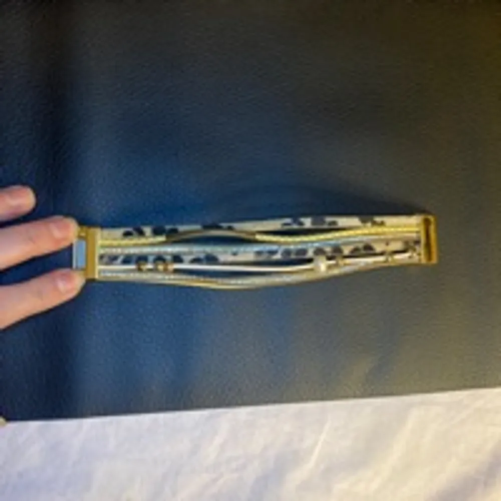 Leopard Gold Multi-Strand Magnetic Wrap Bracelet Rhinestone Glam Boho - Image 4