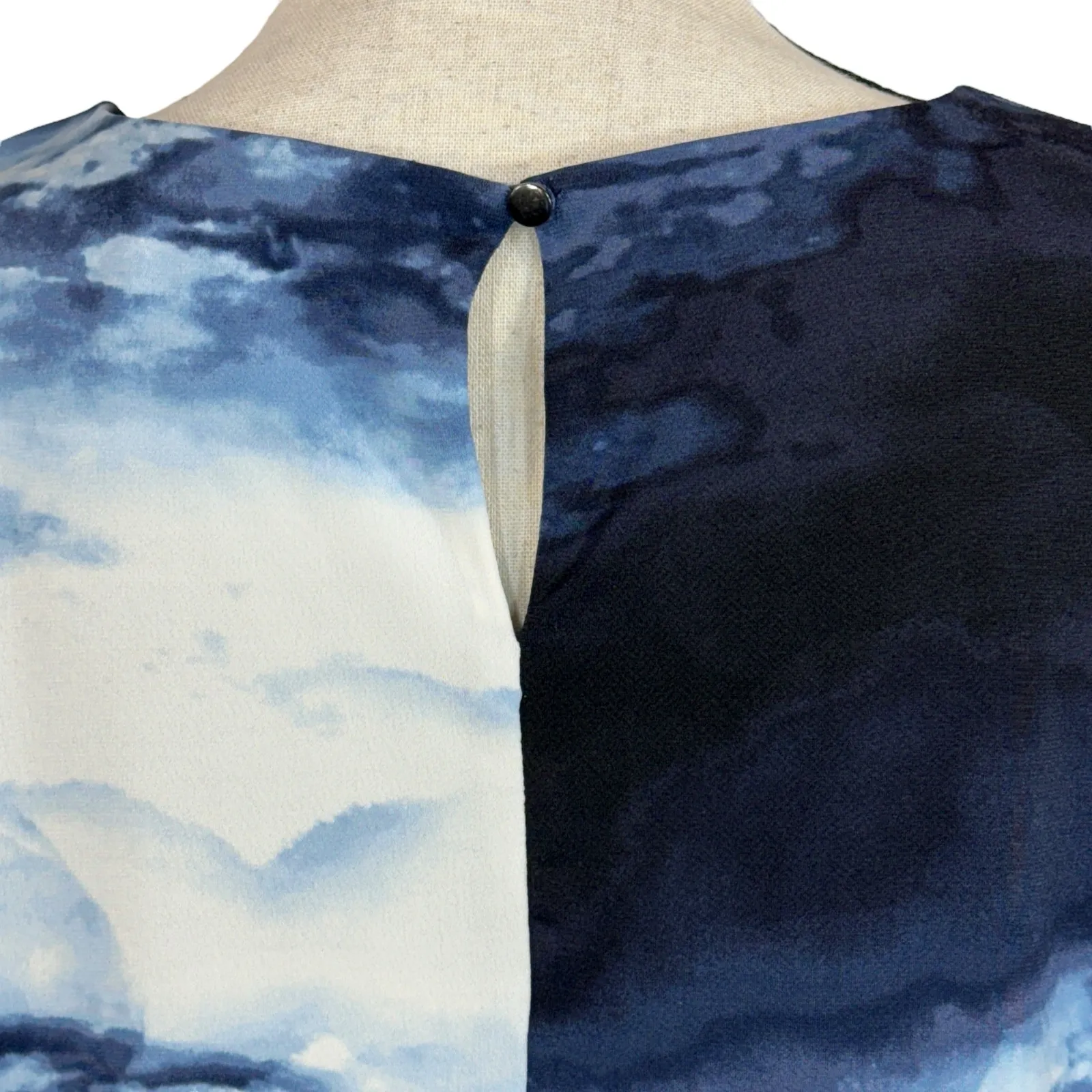 Calvin Klein X-Large Top Sleeveless Stretch Pleated Abstract Keyhole Round Neck - Image 5
