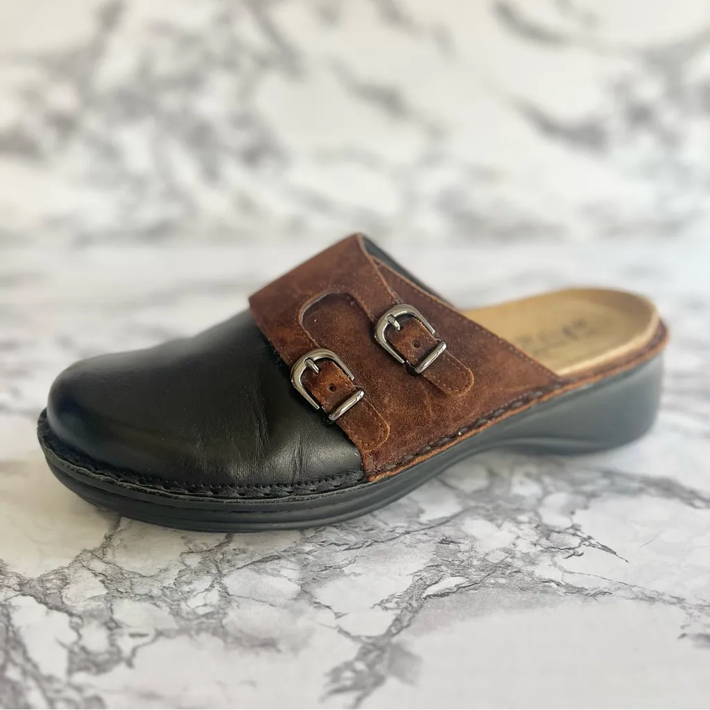 Naot Leilani Clogs Black Raven Suede Leather Slide On Mules Comfort Boho 8/EU 39 - Image 10