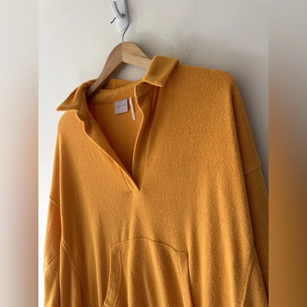 Out From Under Urban Outfitters Mustard Yellow Terry Oversized Pullover Top - Image 3