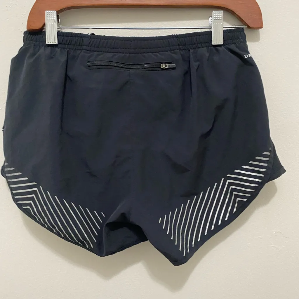 Nike Women's Black Athletic Shorts with Silver Accents - Image 2