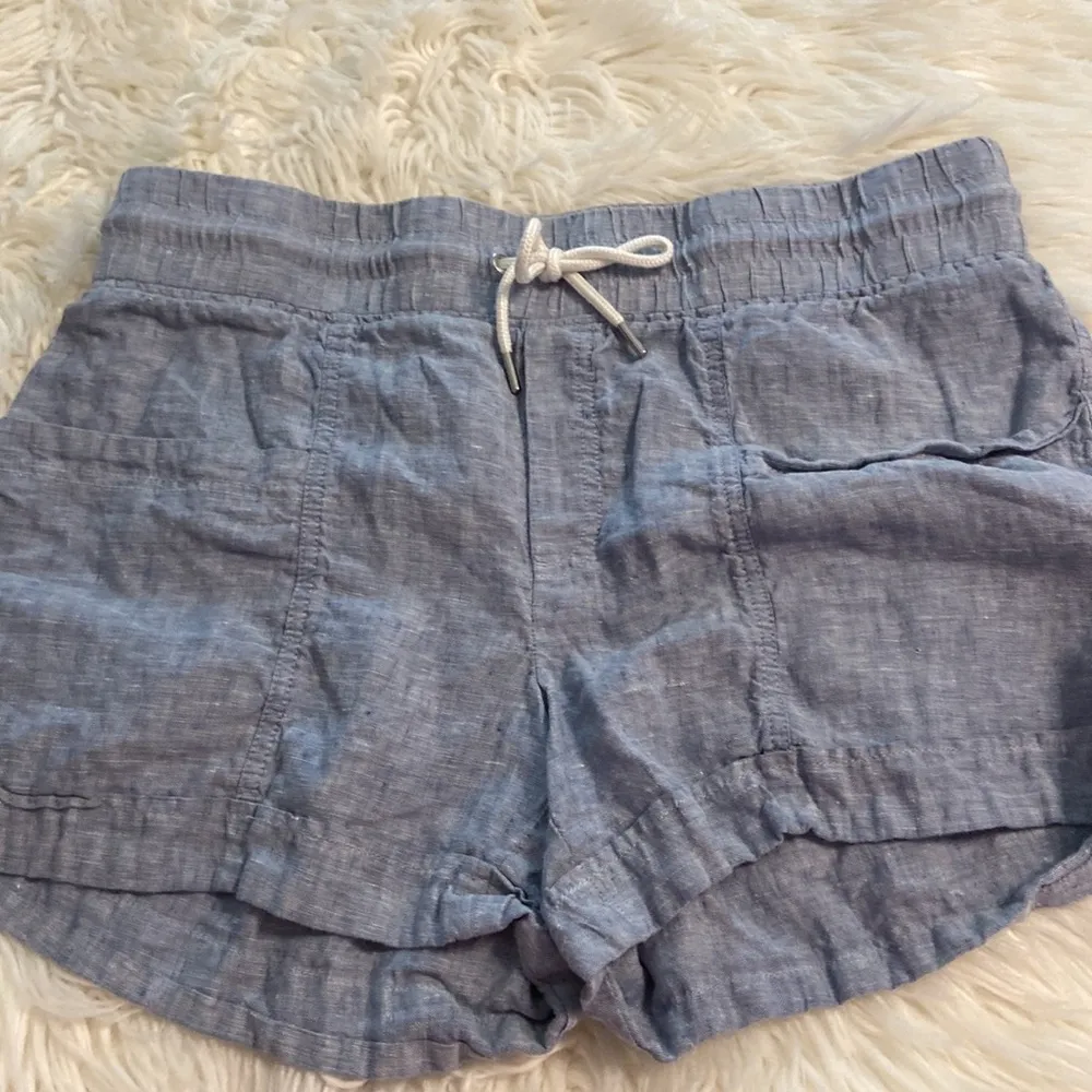 ATHLETA Cabo Linen 4” Shorts size 12 with elastic waist excellent condition - Image 9