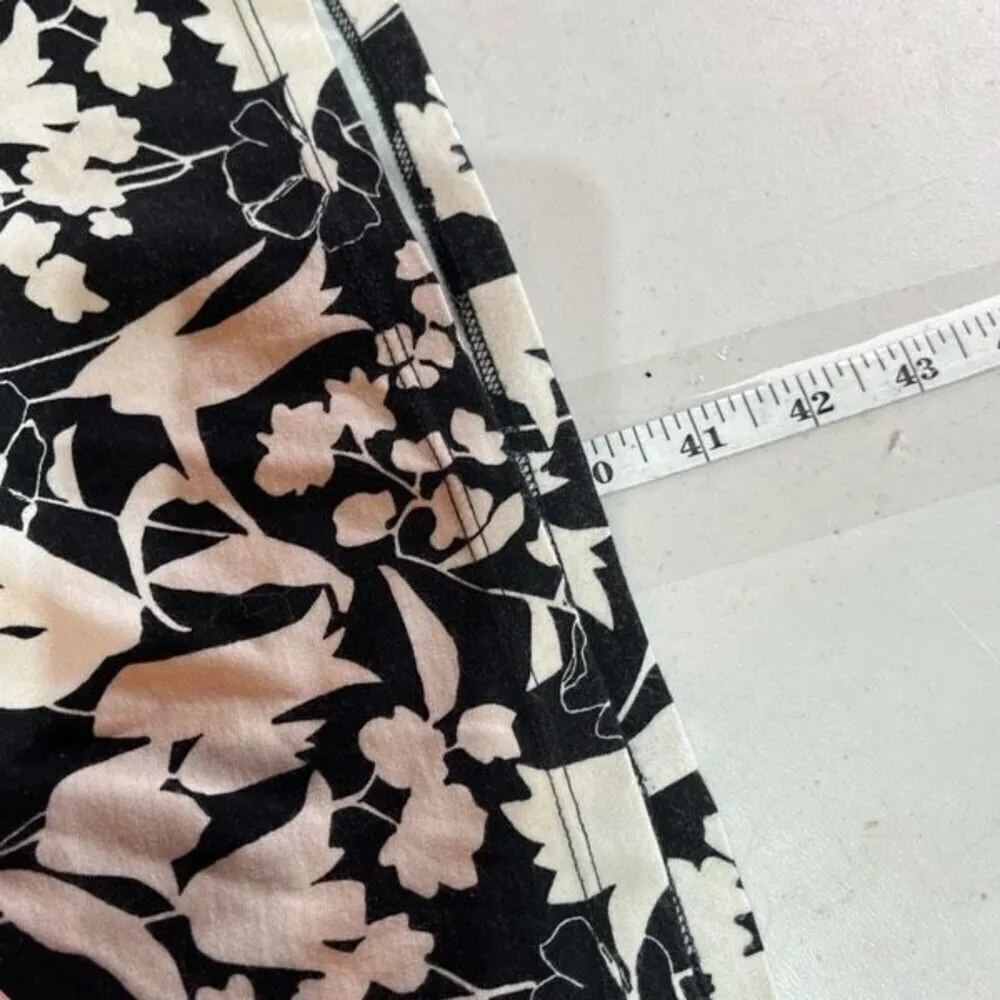 Weekend MaxMara Womens Floral 3/4 Sleeve Tie Waist Midi Dress Black White Size 6 - Image 10