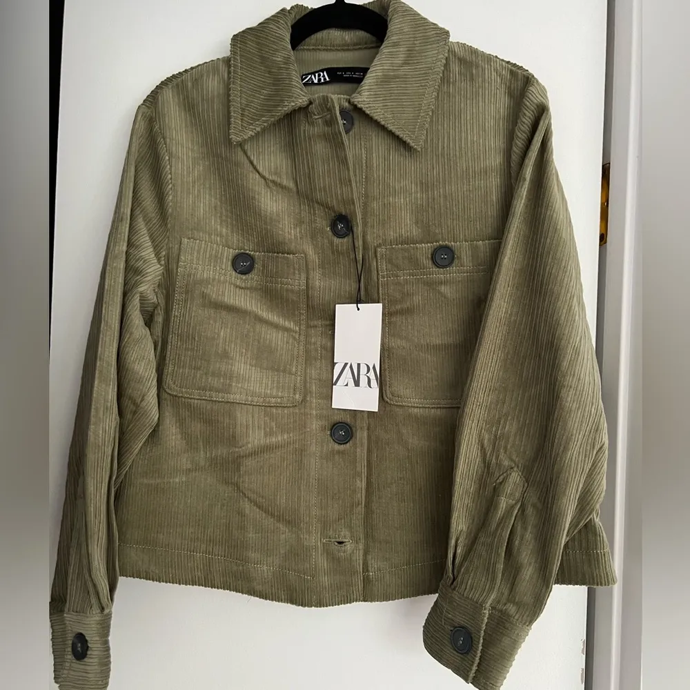 ZARA  CORDUROY OVERSHIRT Khaki color - Image 12