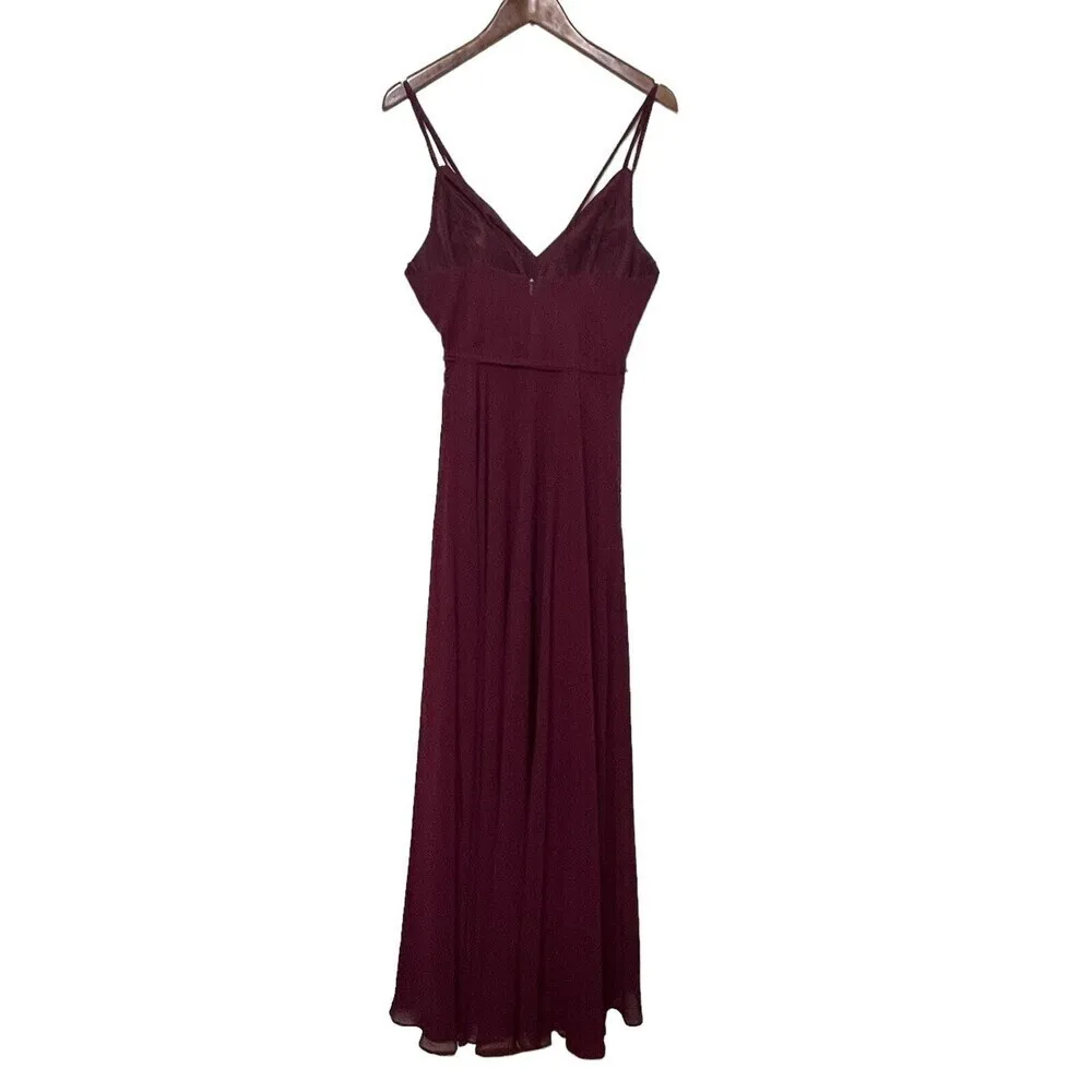 Marchesa Notte Valentia Gown Women’s 8 Burgundy A - Image 5