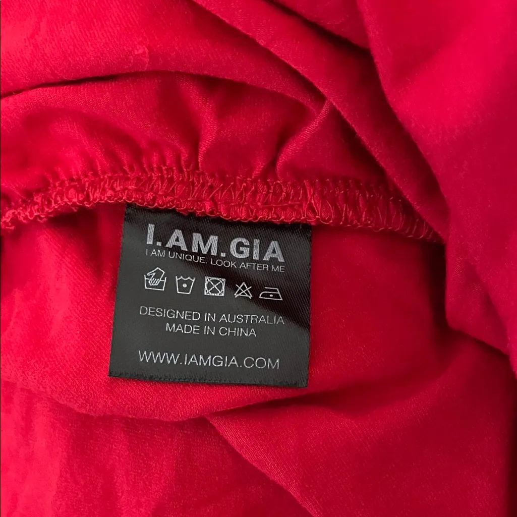 I.AM.GIA Red Lace-Up Mini Dress Size Large - Image 5