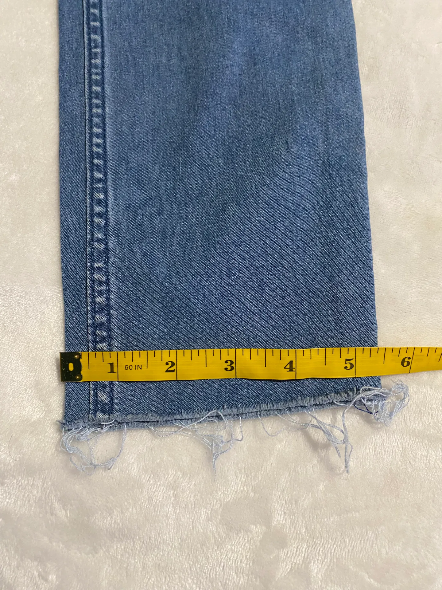 Crop Skinny Womens Stretch Blue Jeans Size 7R W28 - Image 7