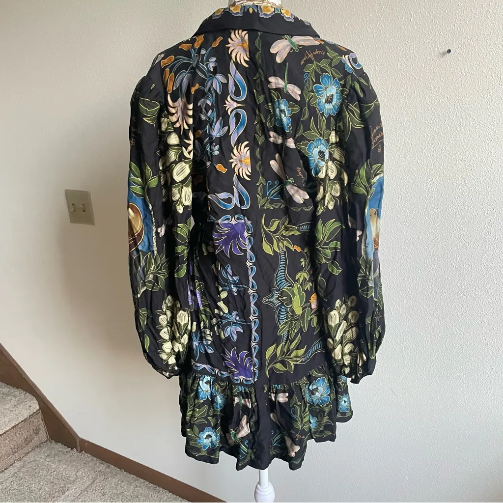 Farm Rio Winter Garden Mini Dress in Medium Anthropologie - Image 7