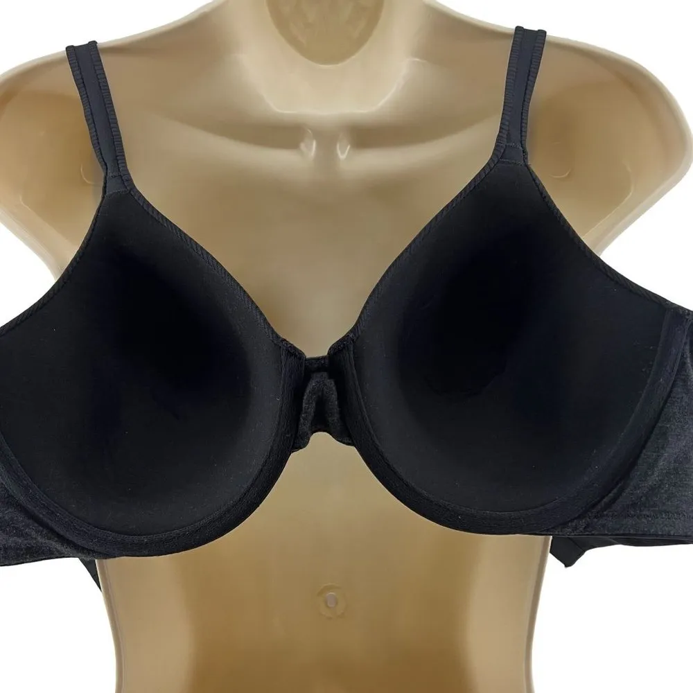 Hanes Ultimate Underwire Bra Low-Cut T-Shirt Black 36D - Image 3