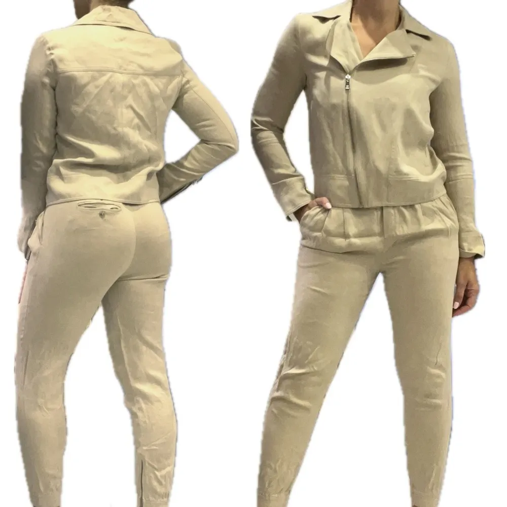 REISS Sofie Beige Neutral jogger Pants - Image 4