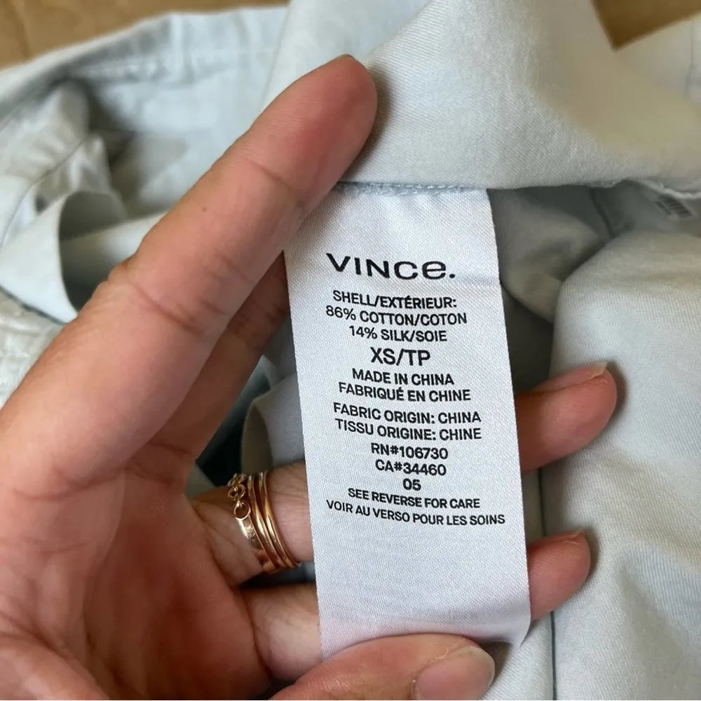 Vince  Light Grey Boxy Button Down Shirt - Image 8