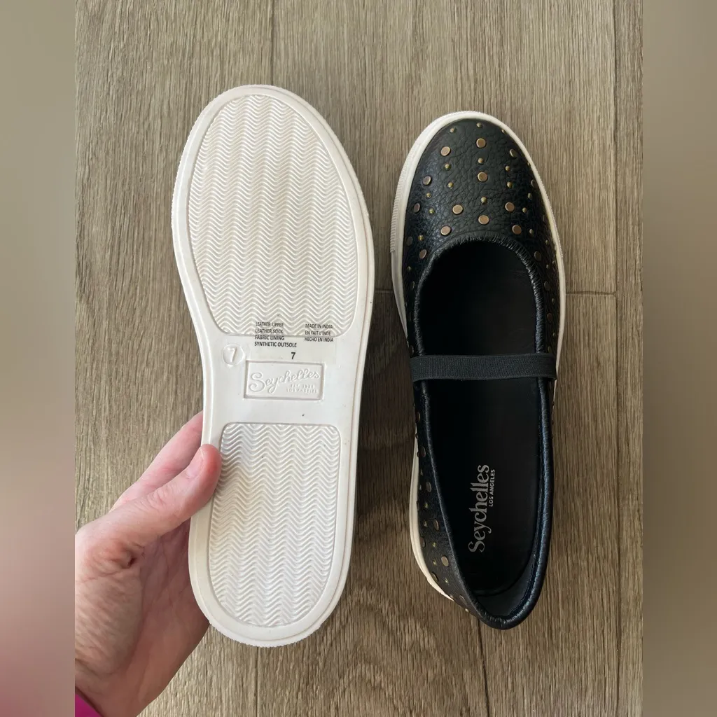 Seychelles NEW Moon Child Stud Mary Jane Flat in black leather size 7 women’s - Image 8