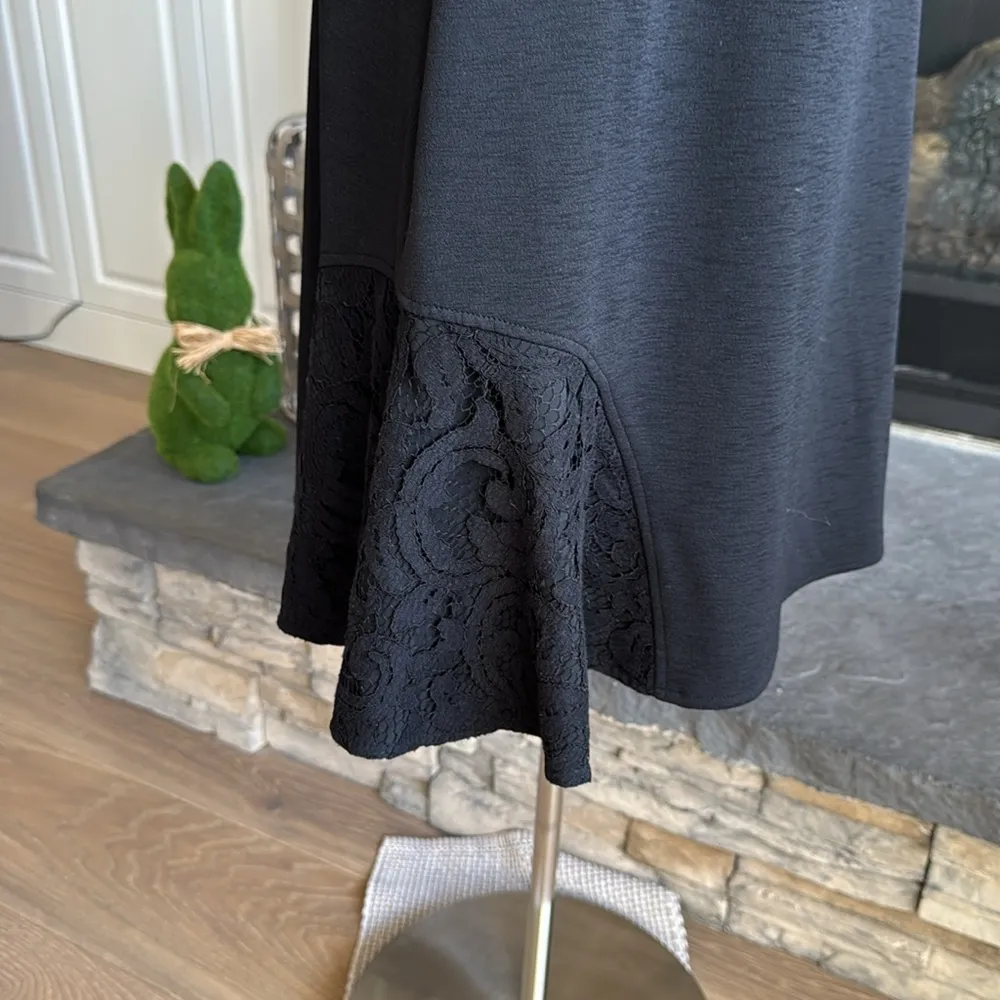 Nanette Lepore keyhole neck lace midi dress - Image 9