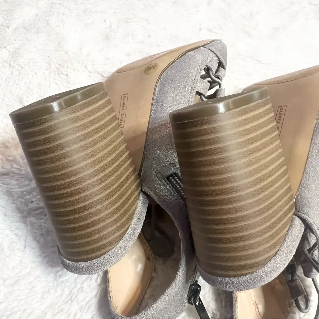 Vince Camuto Silver Gray Caged Gladiator Heeled Sandals Size 7 - Image 10