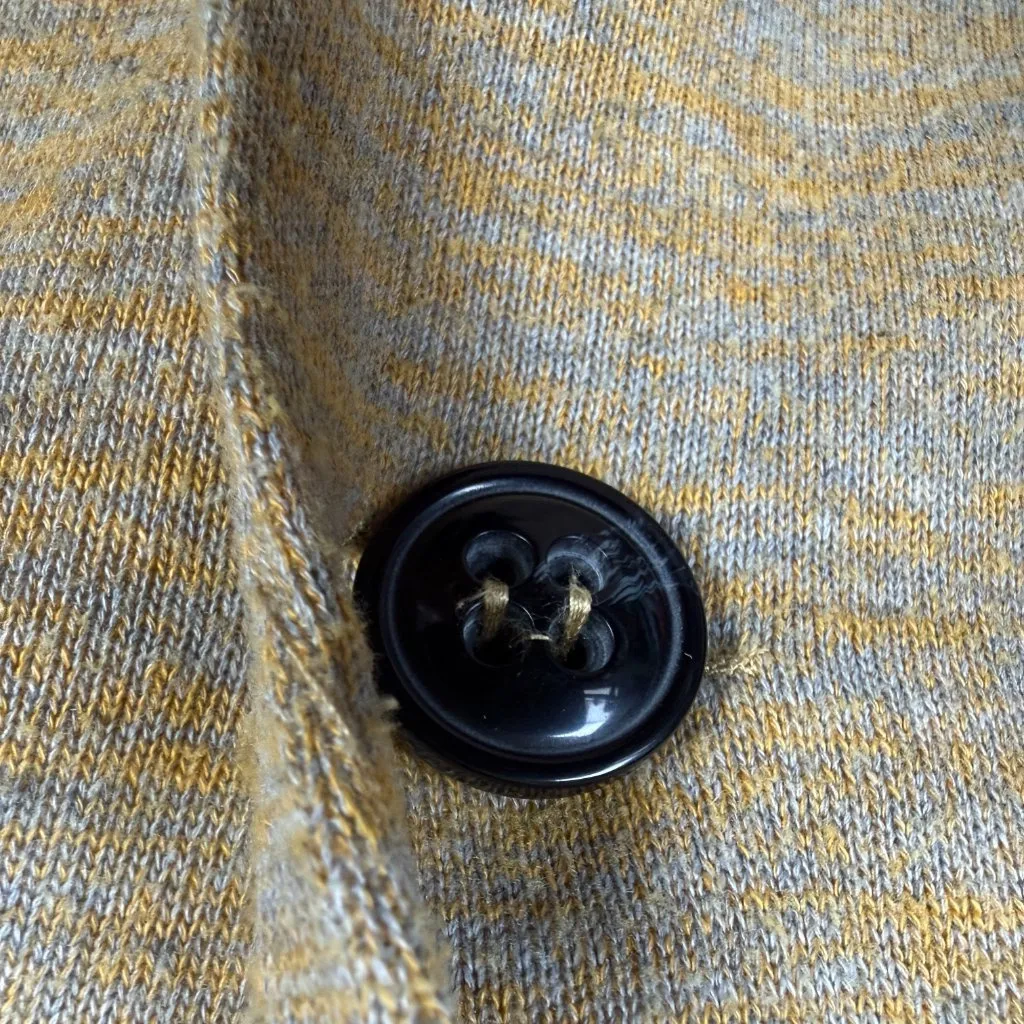 Cartonnier Anthropologie woman's knit 3/4 sleeve blazer in mustard yellow small - Image 7