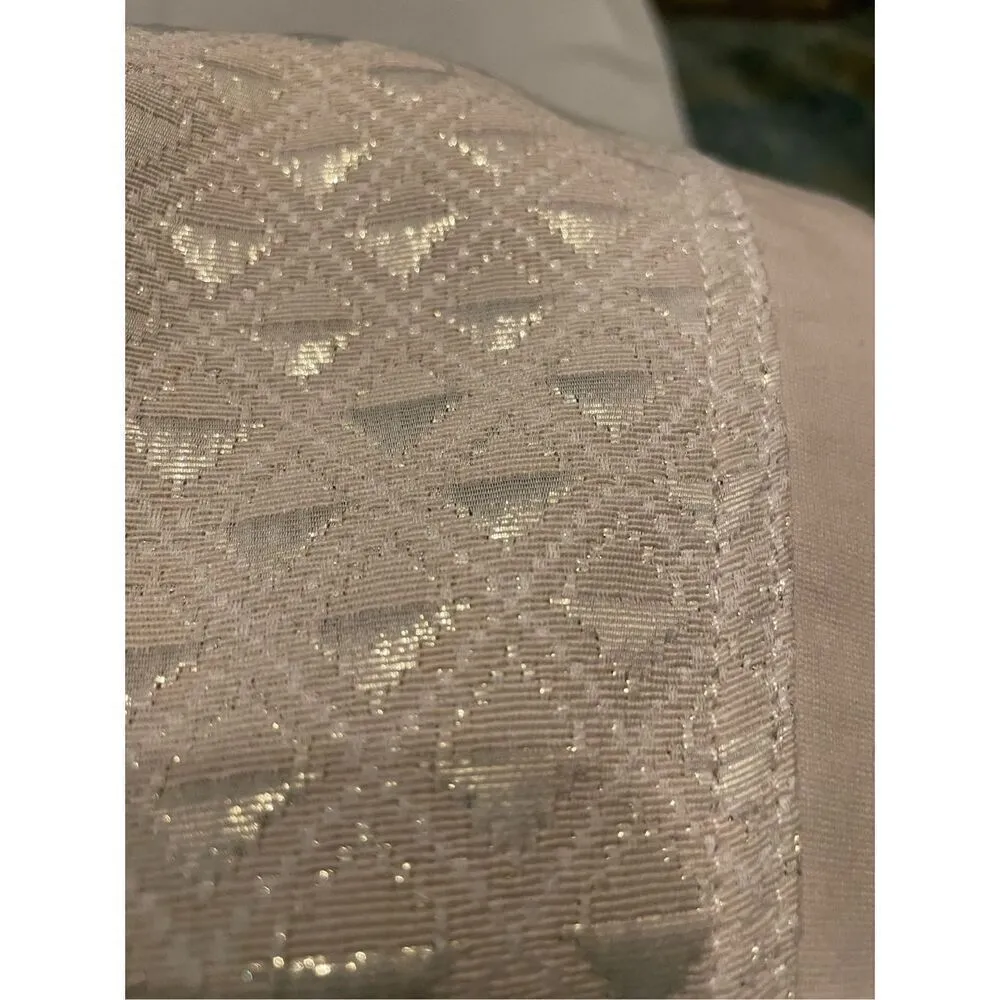 7 for all Mankind Jeans Women Beige Shiny Gold Jacquard Size 29 Metallic Party - Image 8