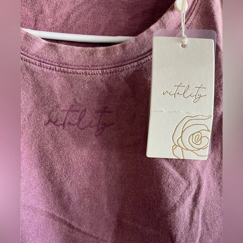 VITALITY The Riley Tee Dress Purple - Image 3