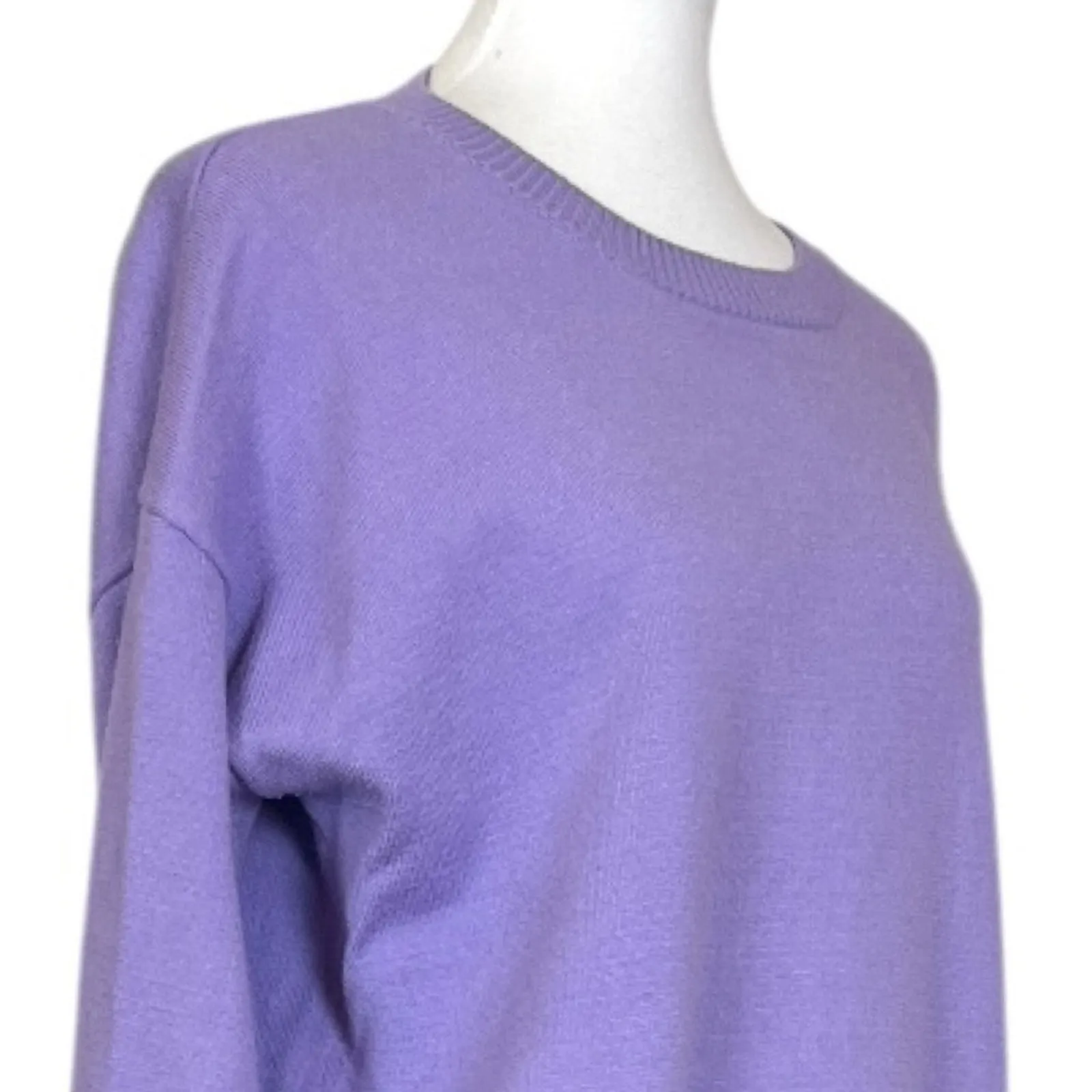 Coordinating 2 Piece Set Sweater Knit Jogger Pants Lounge Purple Women Size XL - Image 8