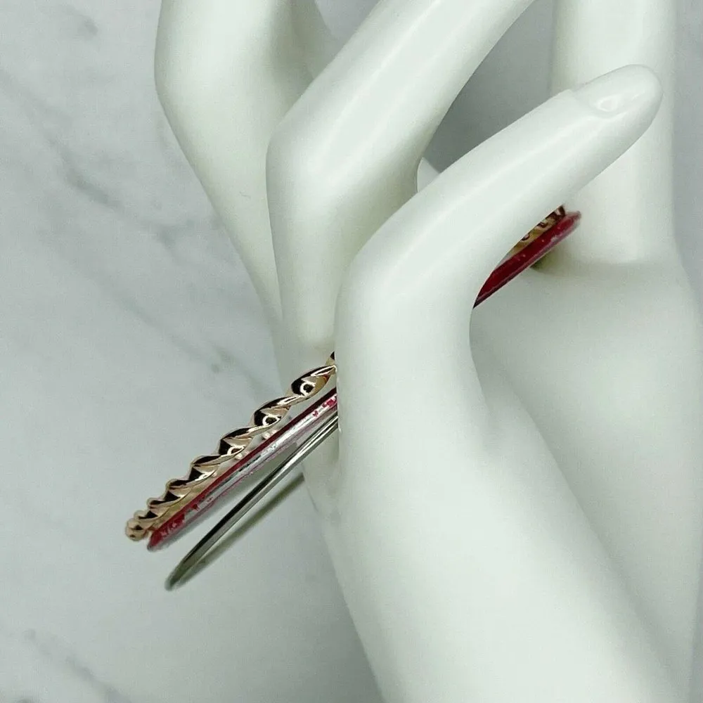 Lot of 3 Multicolor Stackable Bangle Bracelets - Image 5