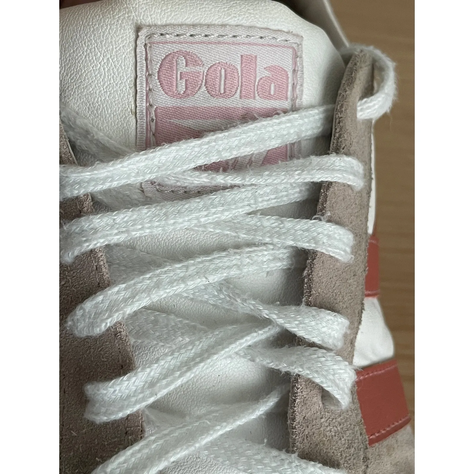 Gola Classics Women's Grandslam Pure Sneakers White/Blossom/Hot Coral Size 9 White - Image 6