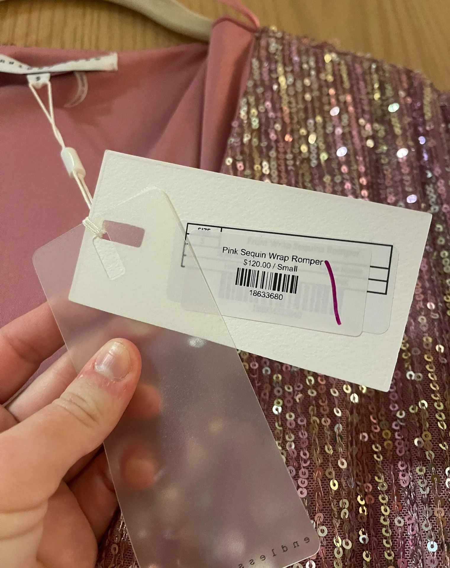 NWT  Pink Sequin Romper - Image 10