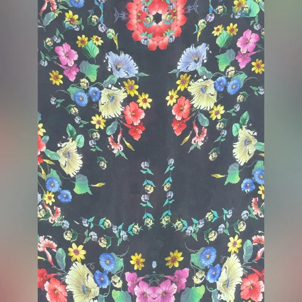 JOHNNY WAS Ella Flower Verity Top in Black/Multi – XS - Image 5