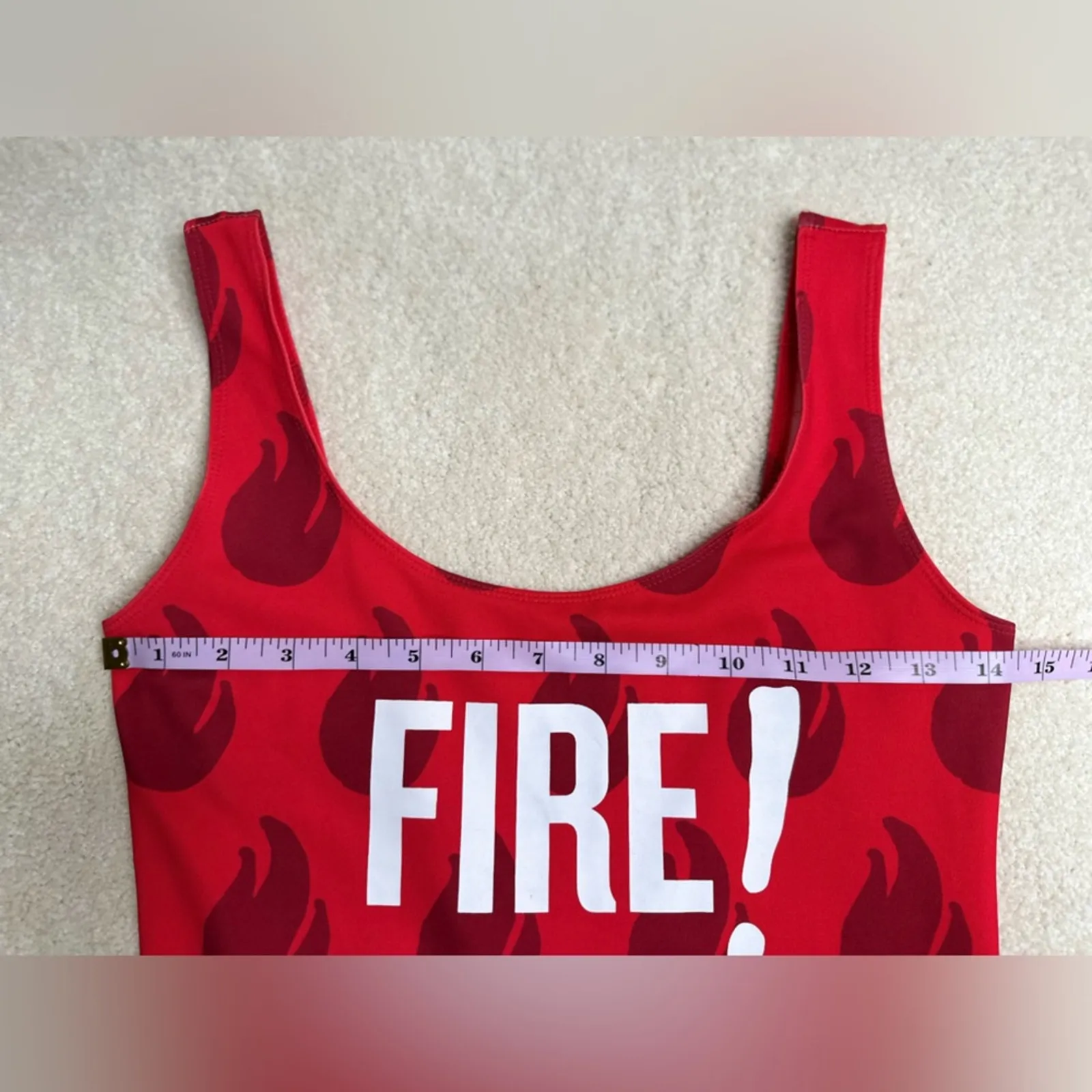 Forever 21 x Taco Bell Red Fire Print Women's One Piece - Image 5