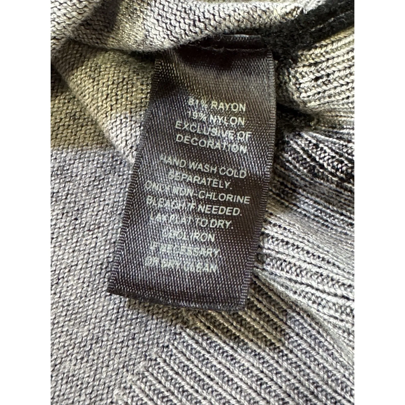 Adrienne Vittadini Studio Cardigan Small Black White Floral Button Front Knit - Image 9