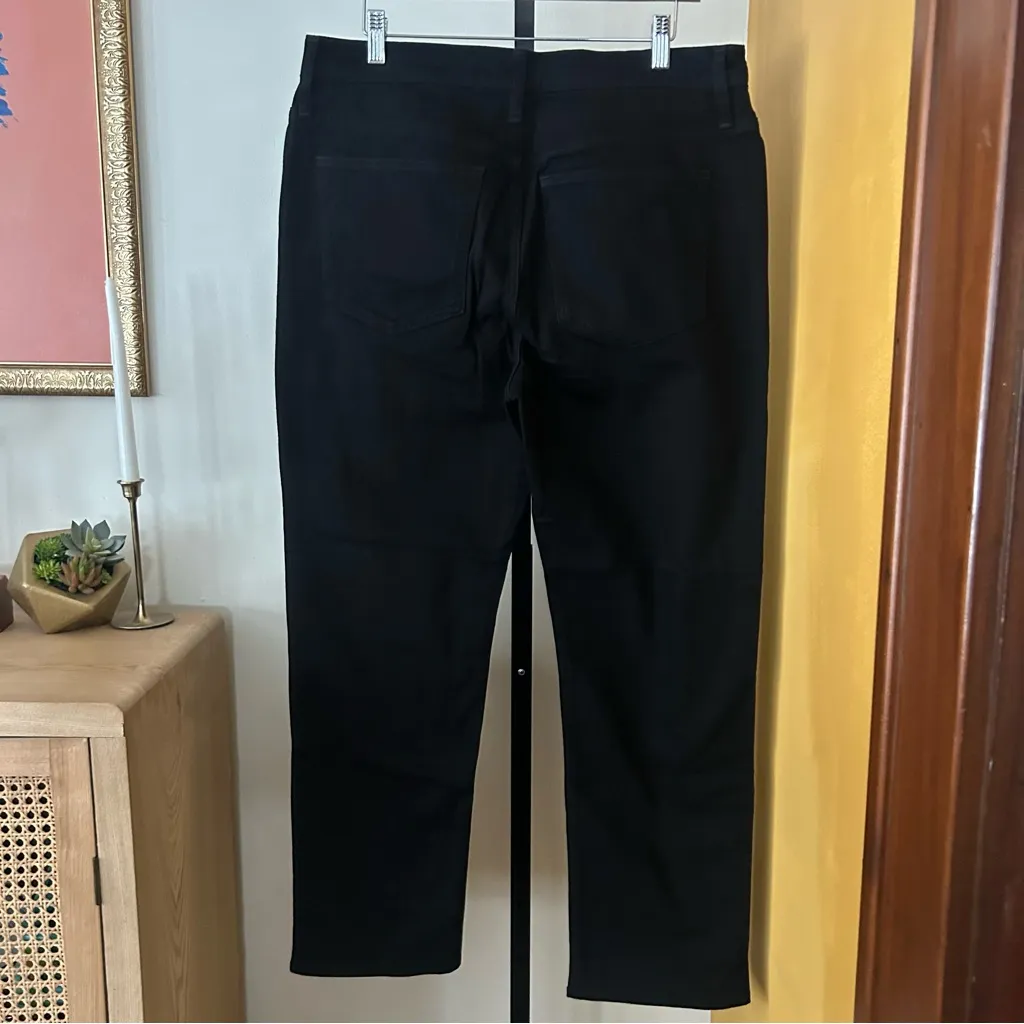 J. Crew Nipped Straight Jeans High Rise Semi-Stretch Black Denim NWT $158 Sz 31 - Image 4