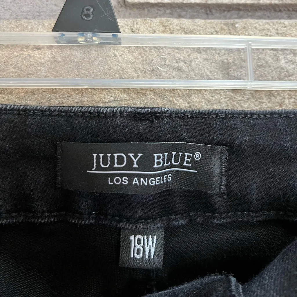 Judy Blue GRACIE-JAMES MID RISE SLIM FIT Jeans Black Denim 18w - Image 5