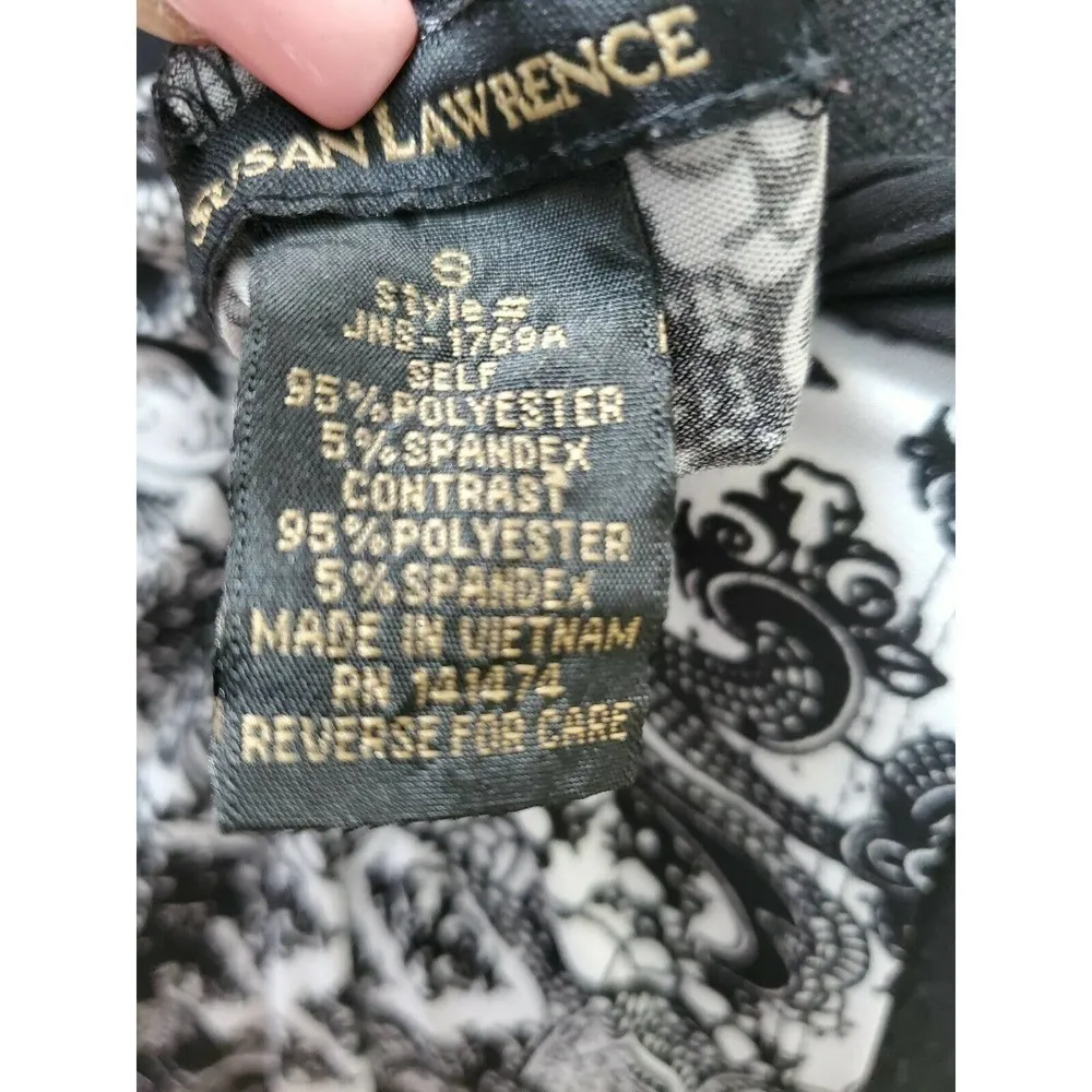 Susan Lawrence Black/White Polyester Maxi Dress - Image 9