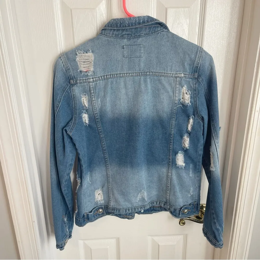 Distressed Denim Jacket - Image 4