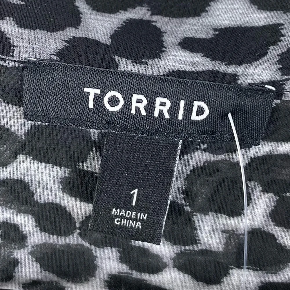 NEW Torrid Chiffon Kimono Shirt Cheetah Animal Print Women's Size 1X Button Down - Image 7