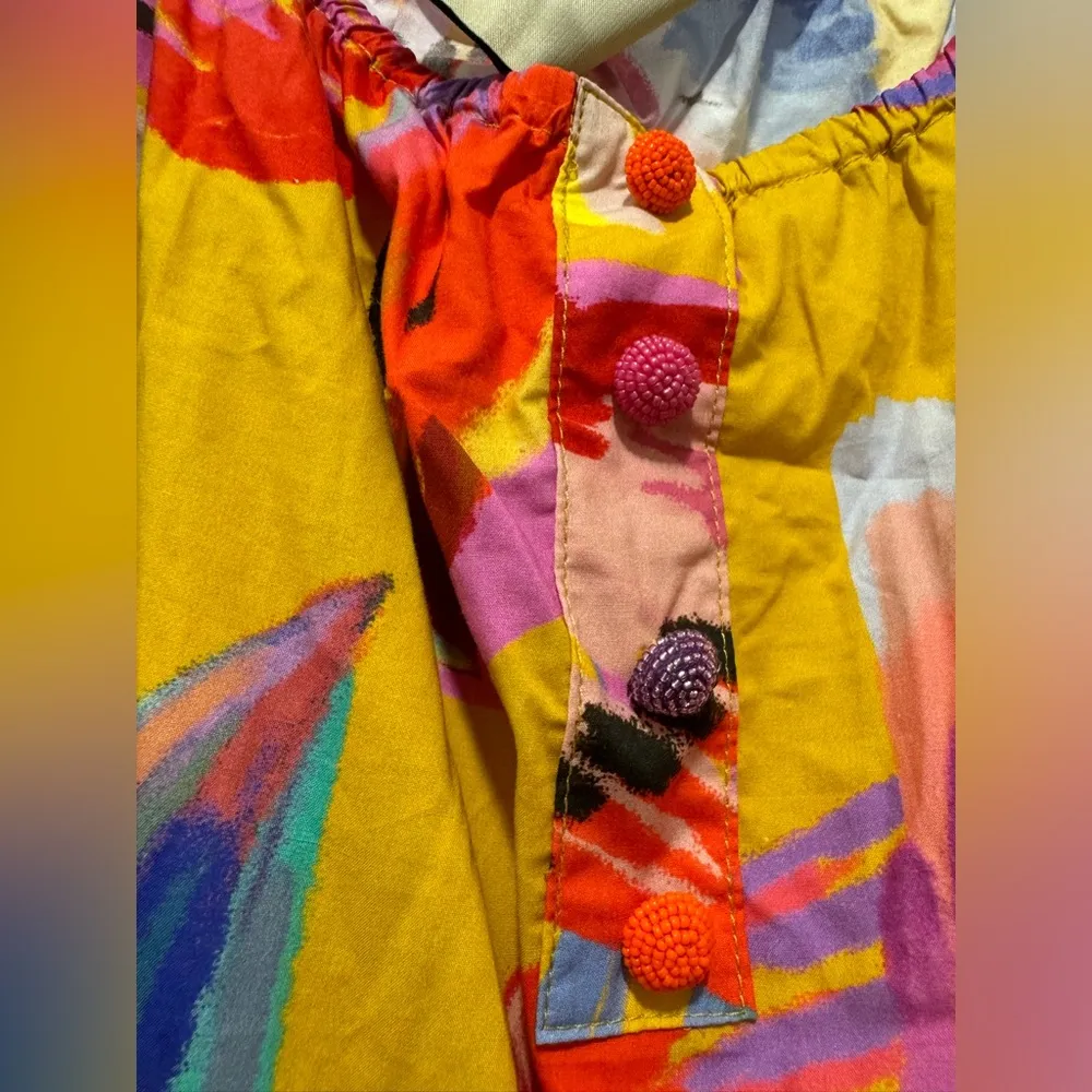 NWT FARM RIO Neon Macaws Maxi Dress Small - Image 4