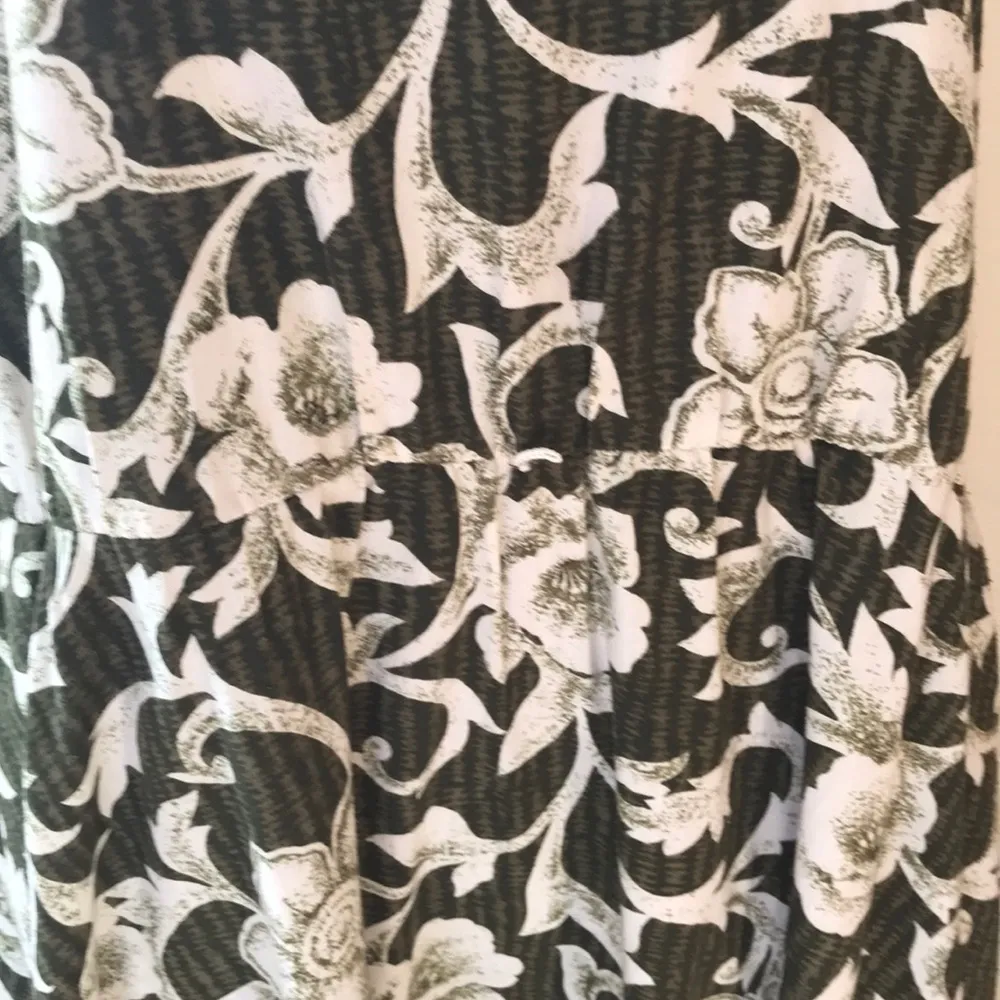 - Vintage paisley keyhole aline dress size 8 green Karen  m - Image 6