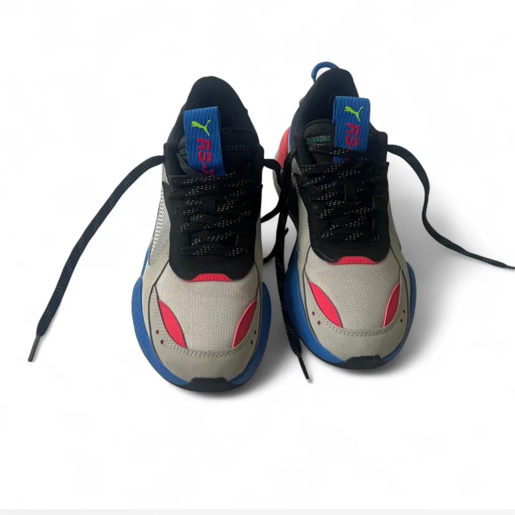 Puma RS-X3 Sneakers Unisex size 7 Gray, Pink, and Blue Accents Atlantic sneakers - Image 3