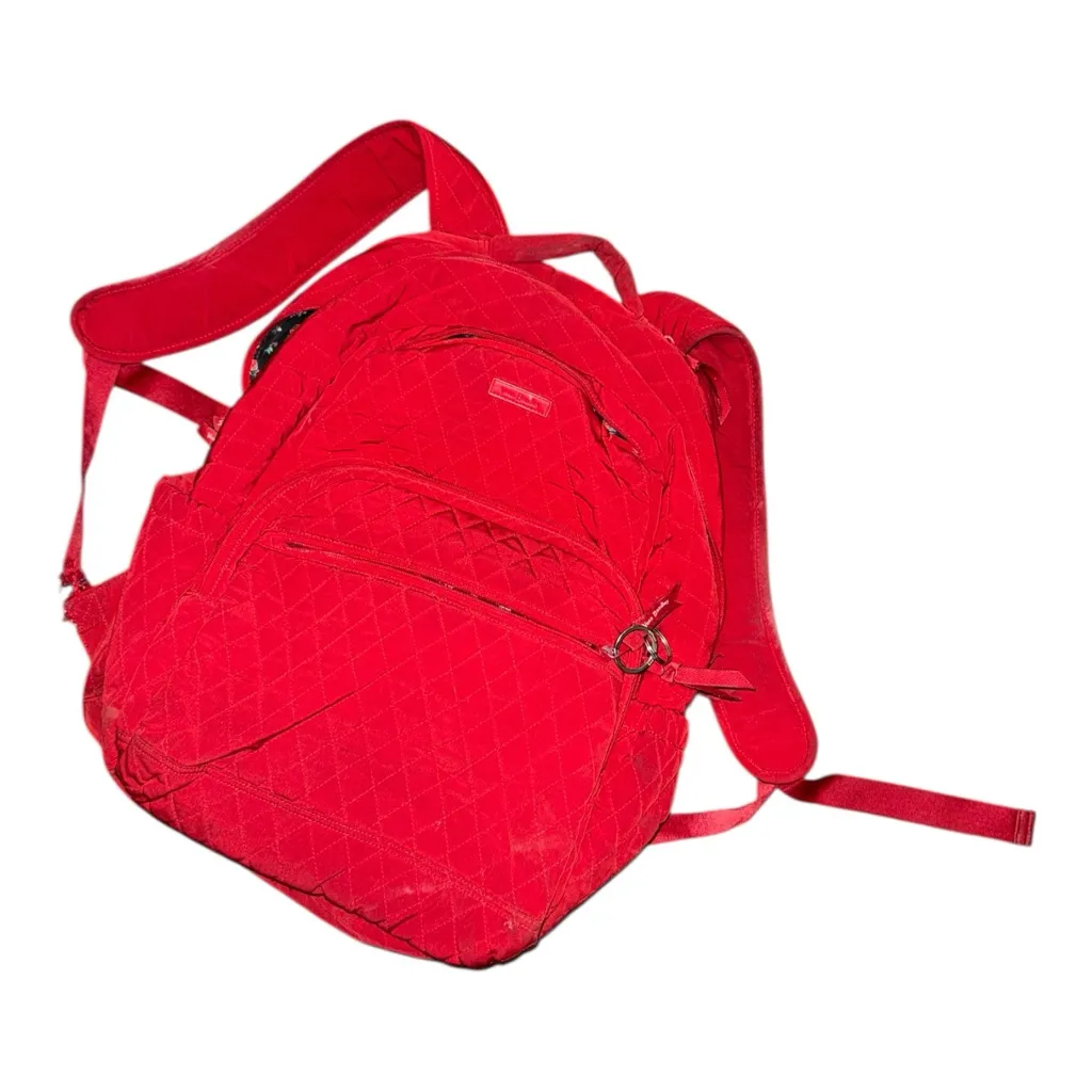 VERA BRADLEY WOMEN'S CAMPUS TECH BACKPACK VERA, CARDINAL RED - Image 2