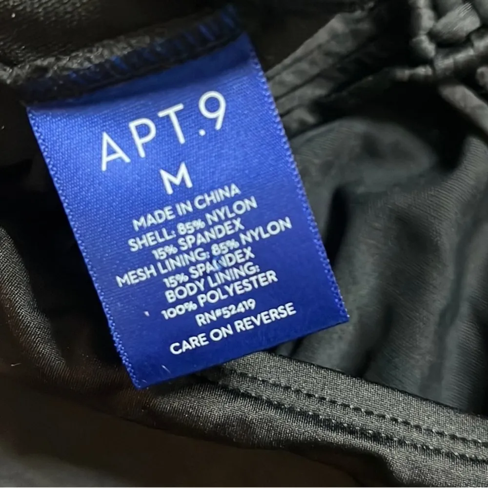 Apt 9 Swimsuit Black One Piece M Medium - Image 5