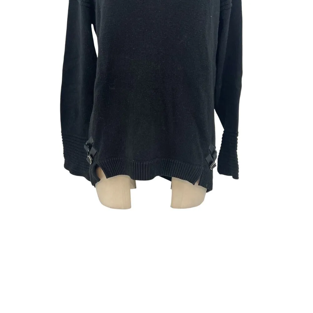 Generation Love Black Sweater with Side Buckle Detail Size‎ Medium - Image 4